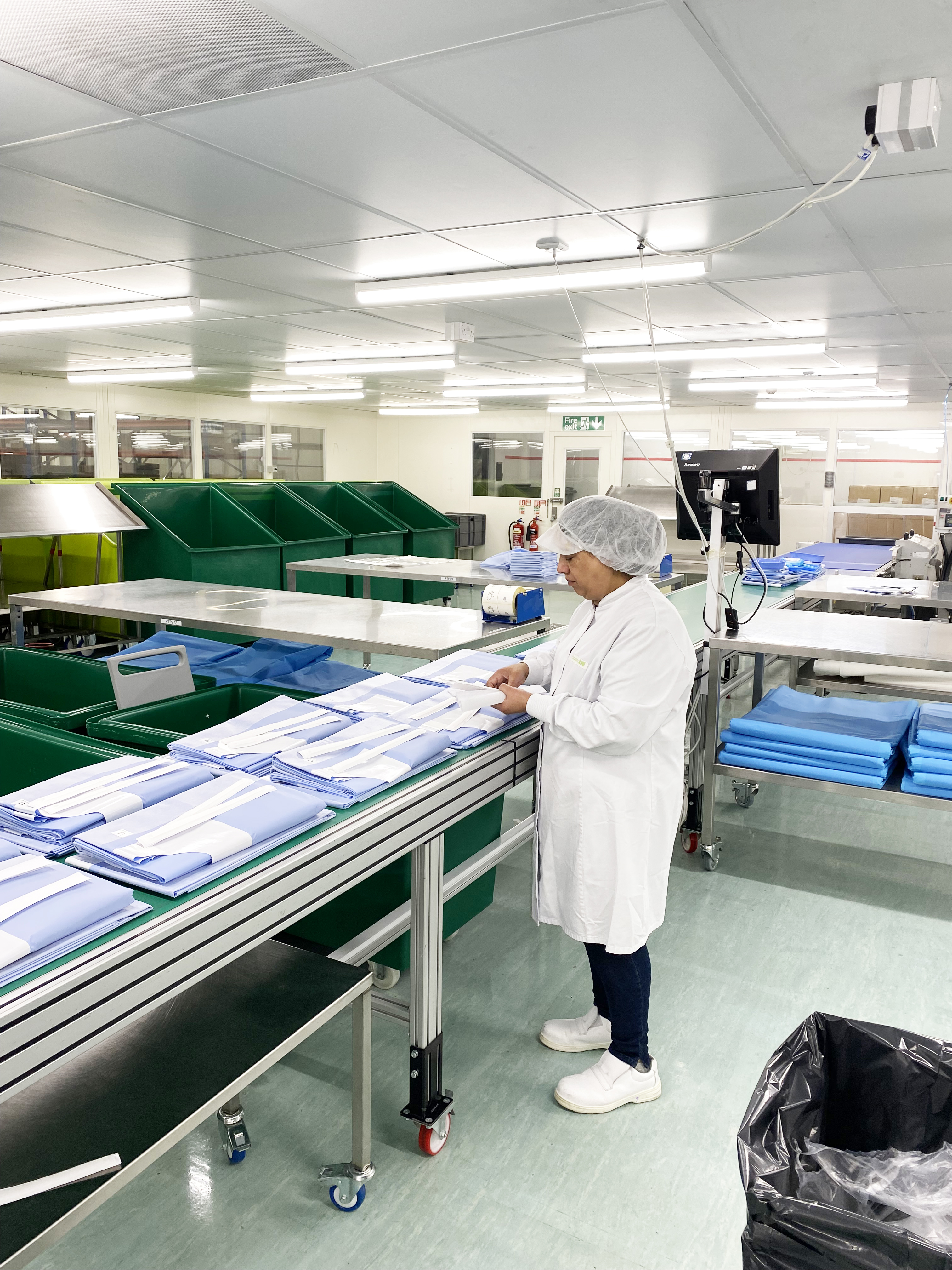 a production line of Pennine's medical device packing